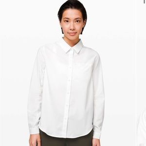 Lululemon button down shirt - white size 8